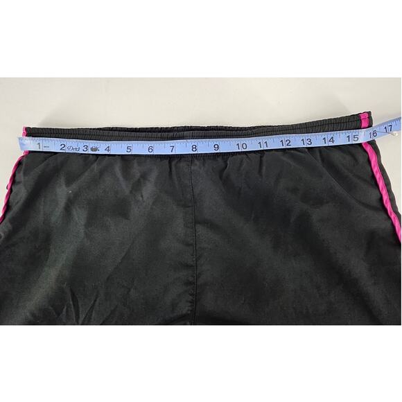 NIKE WOMEN'S VINTAGE BLACK ATHLETIC RUNNING SHORTS WITH PINK ACCENTS SIZE XL - Picture 5 of 10
